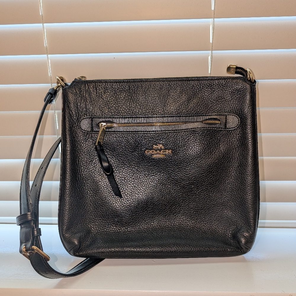 Coach Mae Black Leather Crossbody Bag